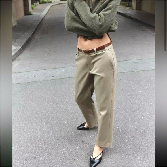 New ZARA Straight Leg Pants - Picture 2 of 7